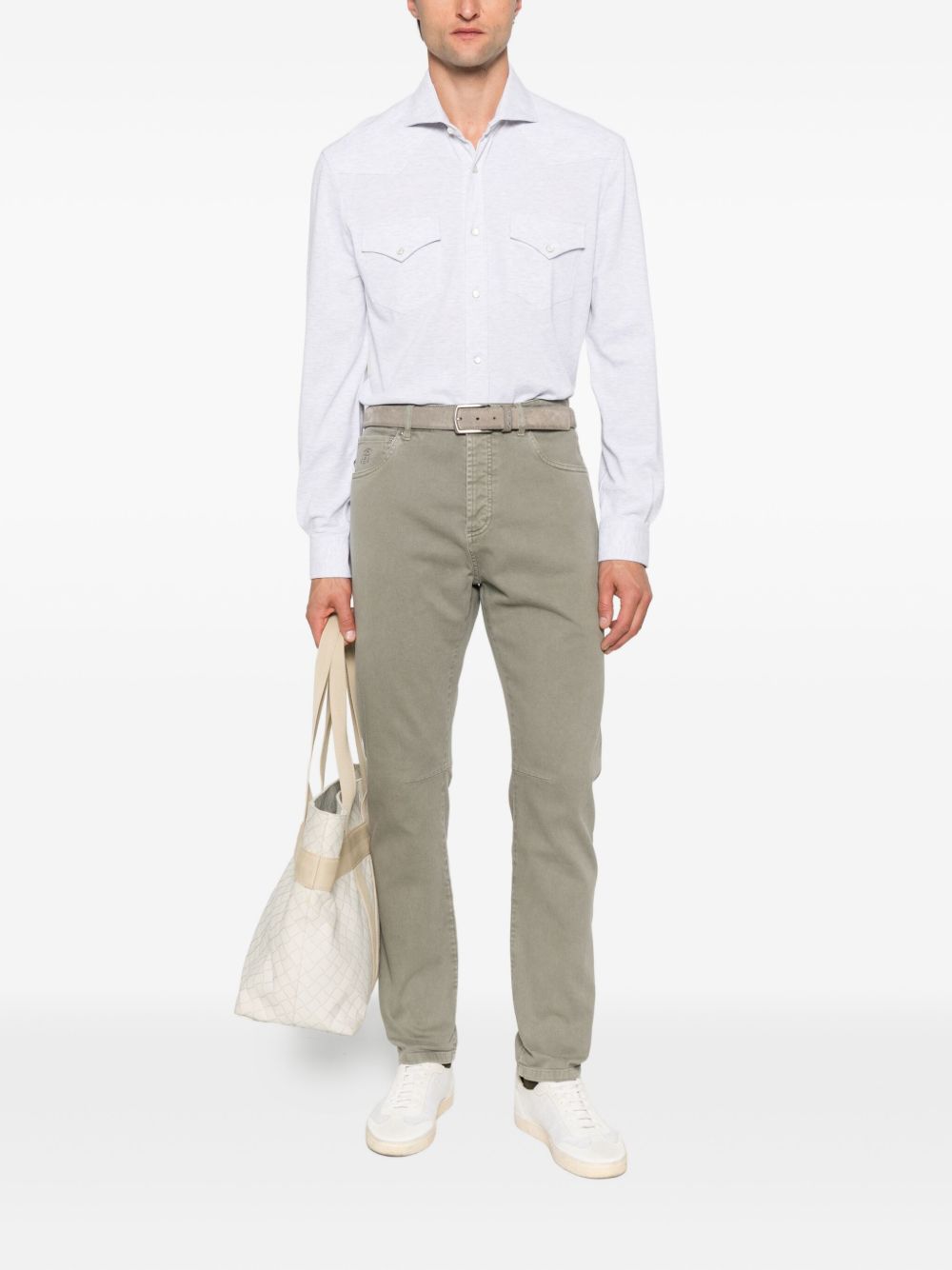 Brunello Cucinelli Shirts Light Grey Brunello Cucinelli