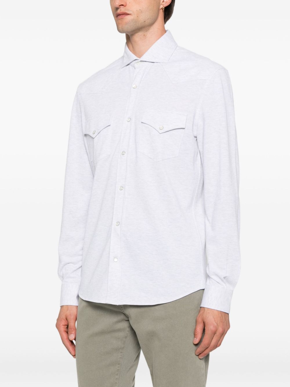Brunello Cucinelli Shirts Light Grey Brunello Cucinelli