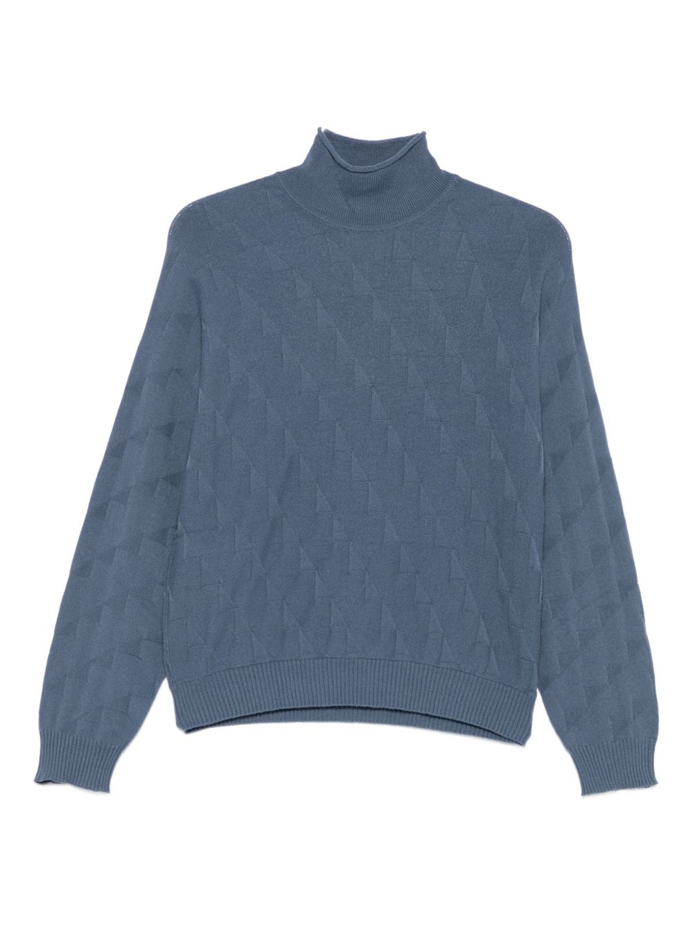 Emporio Armani High-neck diamond-pattern sweater Emporio Armani