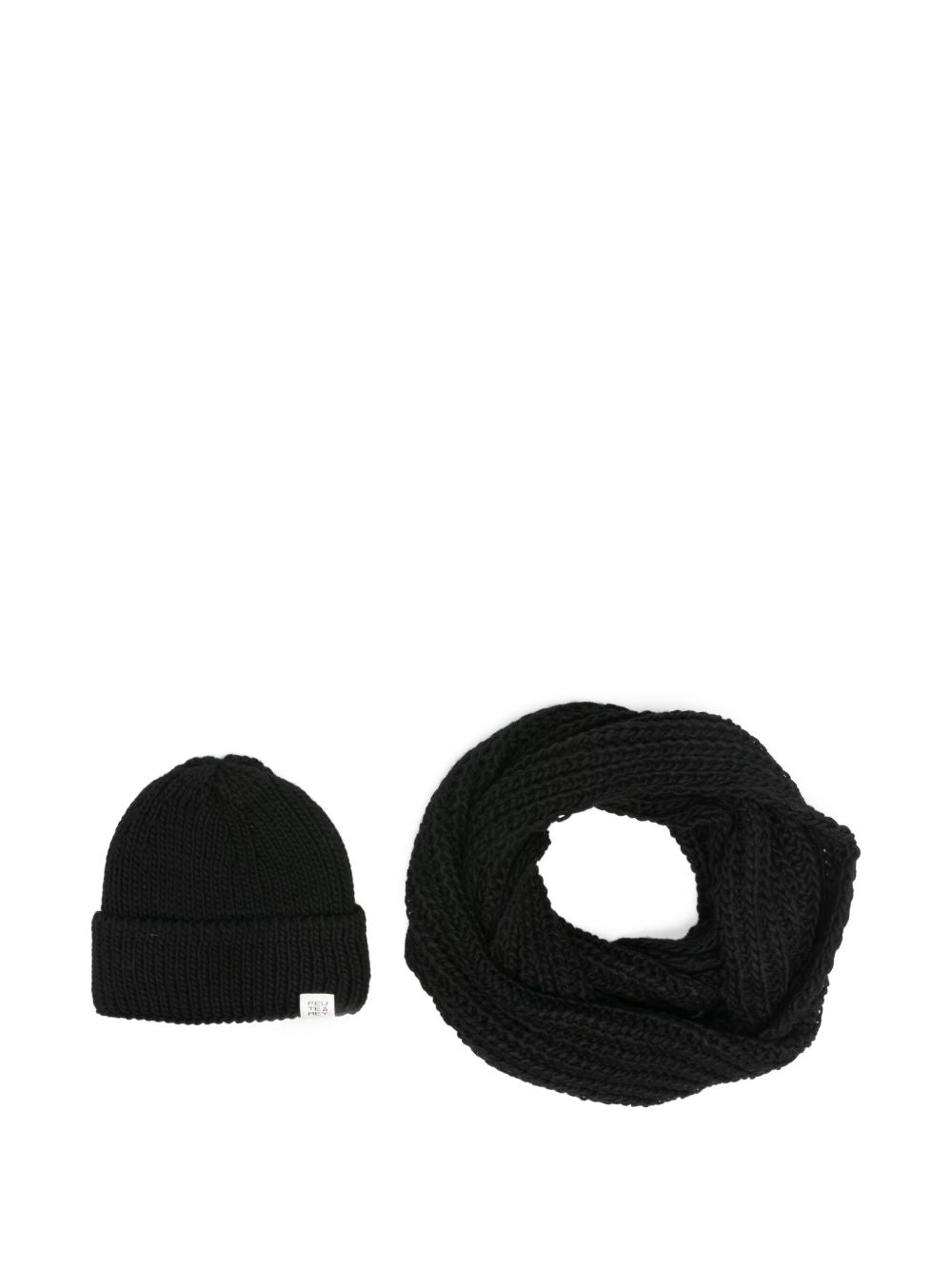 Peuterey Wool blend hat and neckband set Peuterey
