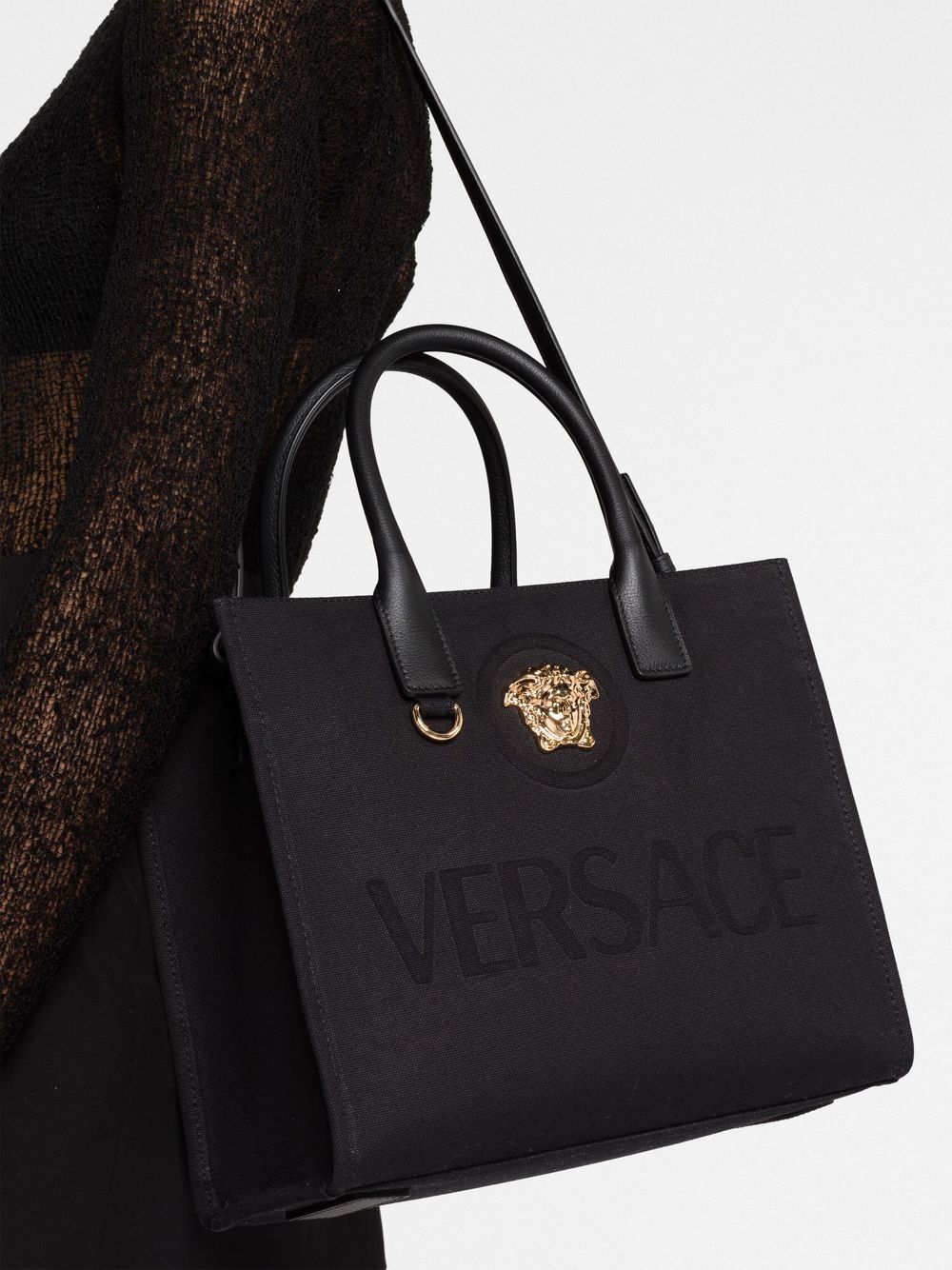 Versace Small La Medusa canvas tote bag Versace
