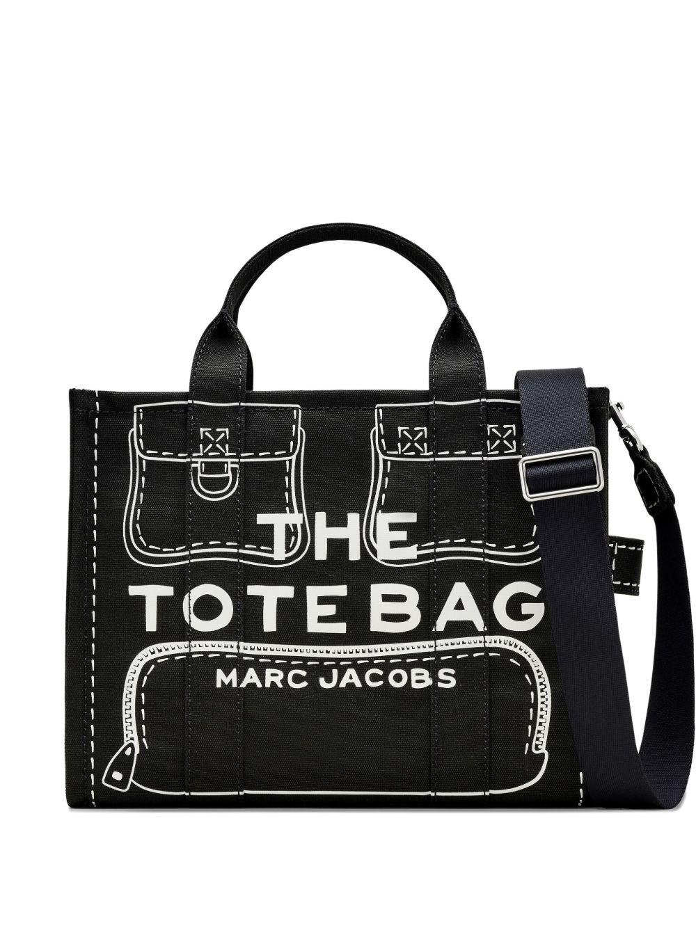Marc Jacobs The Trompe L'Oeil Cargo Canvas Medium Tote Bag Marc Jacobs