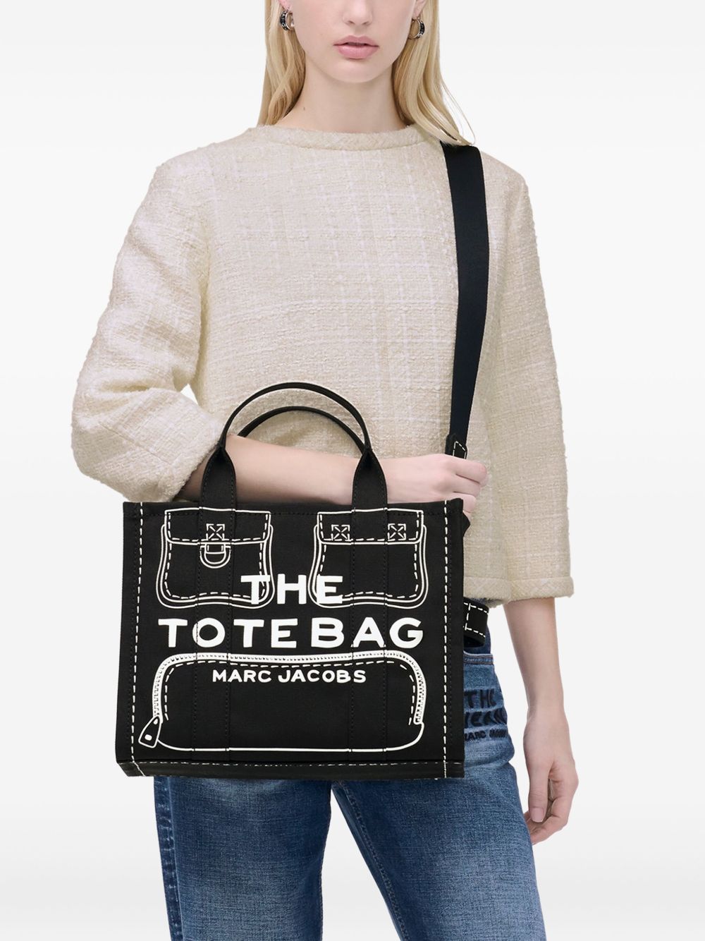 Marc Jacobs The Trompe L'Oeil Cargo Canvas Medium Tote Bag Marc Jacobs