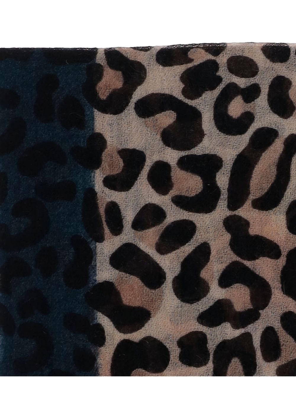 Faliero Sarti Leopard-print panelled scarf Faliero Sarti