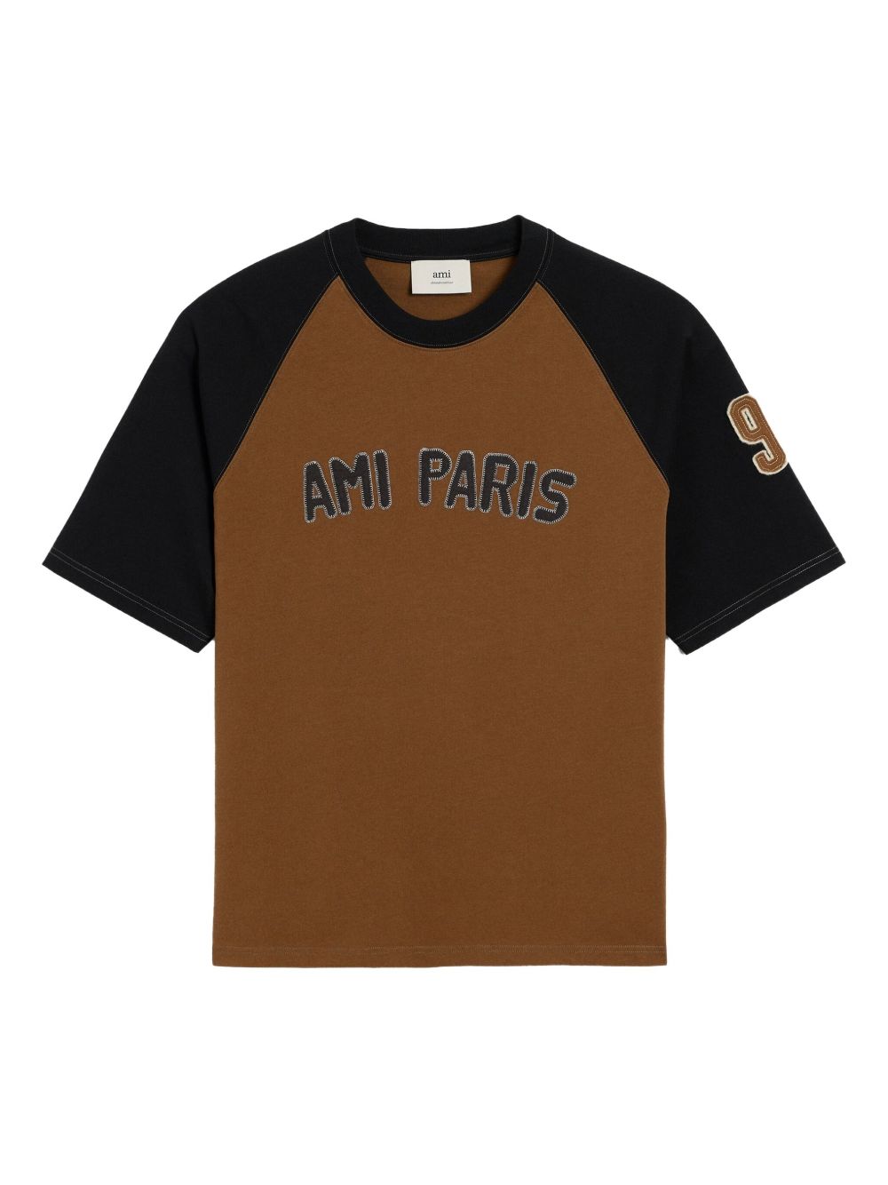 Ami Paris T-shirts and Polos Brown Ami Paris