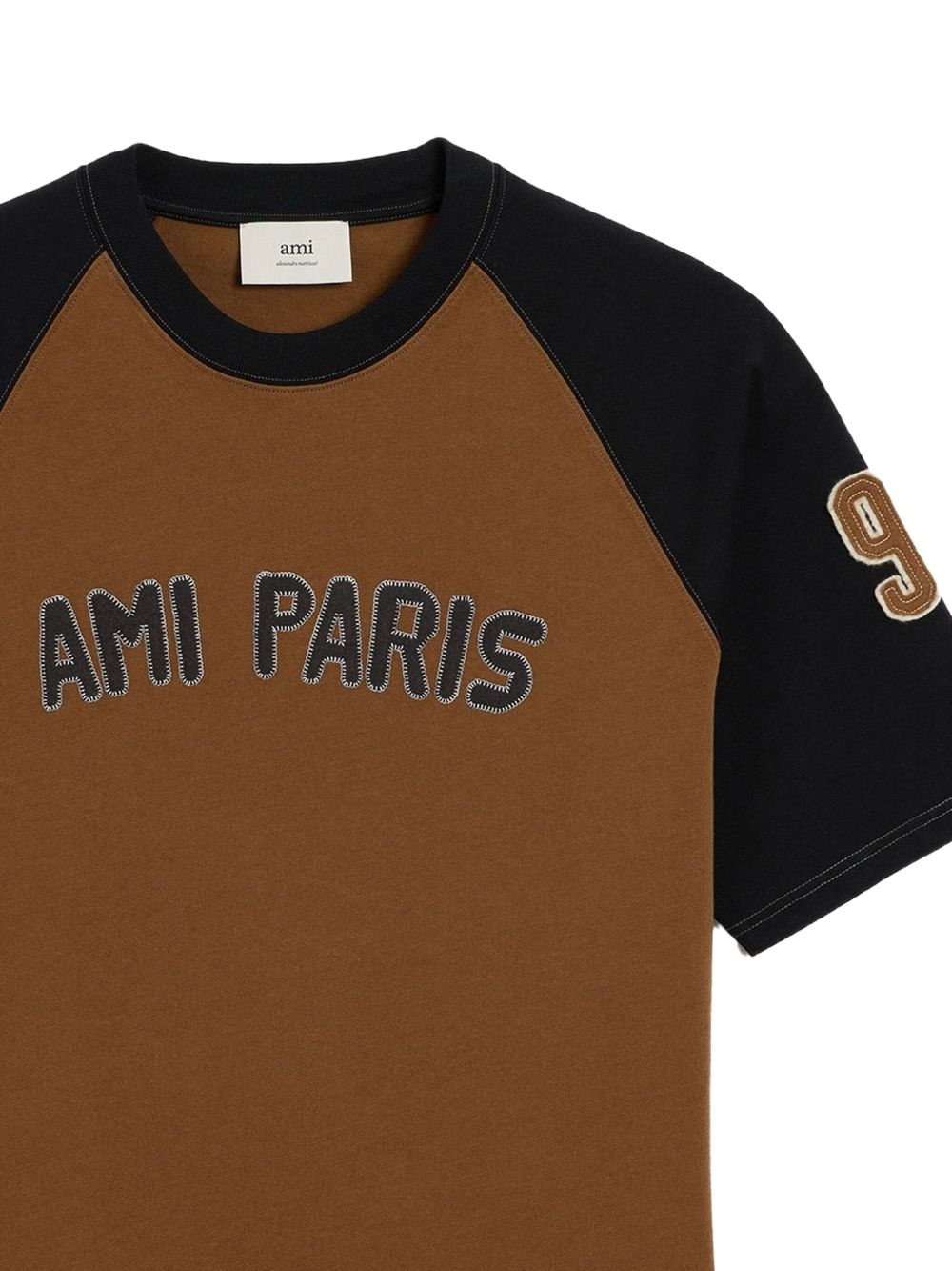 Ami Paris T-shirts and Polos Brown Ami Paris