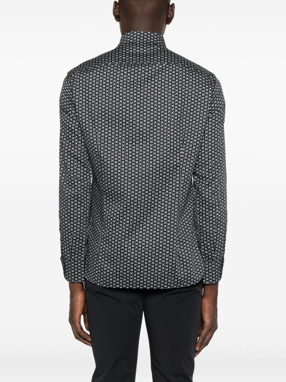 Emporio Armani Stretch cotton shirt with printed pattern Emporio Armani
