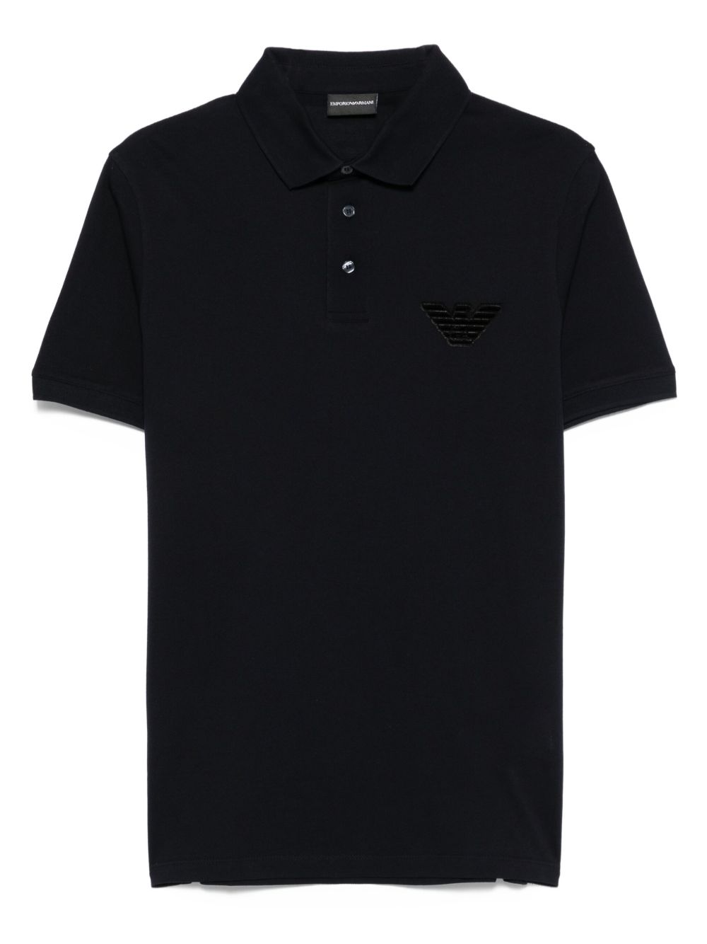 Emporio Armani Pique jersey polo shirt with eagle patch Emporio Armani
