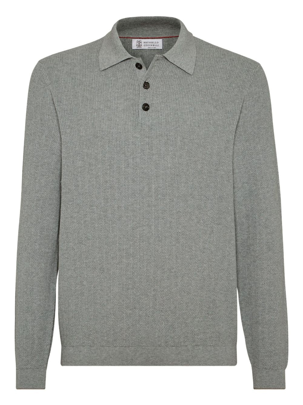 Brunello Cucinelli Rib-knit polo sweater Brunello Cucinelli