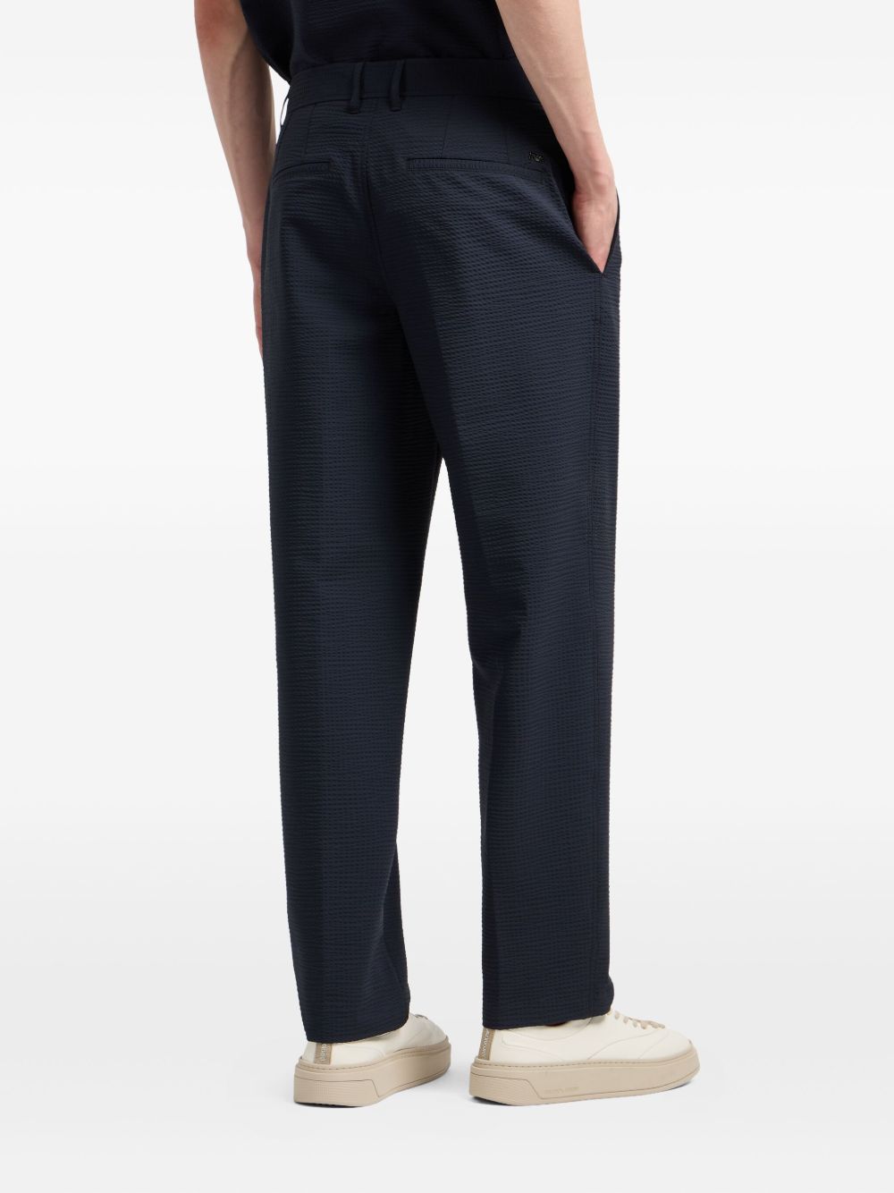 Emporio Armani Seersucker nylon chino trousers Emporio Armani