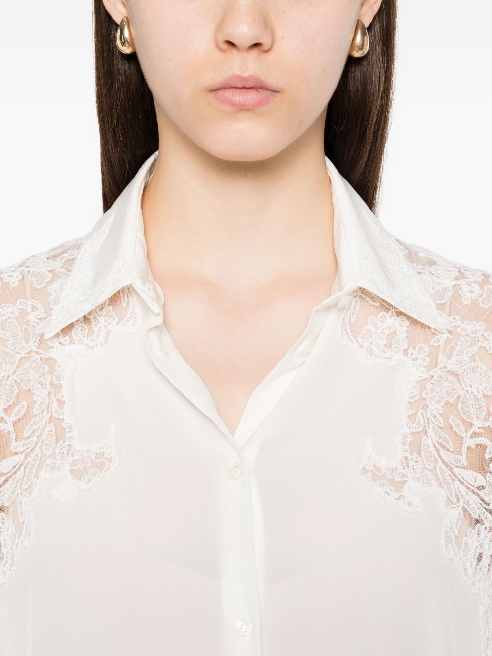 Ermanno Scervino Shirt with lace trim Ermanno Scervino