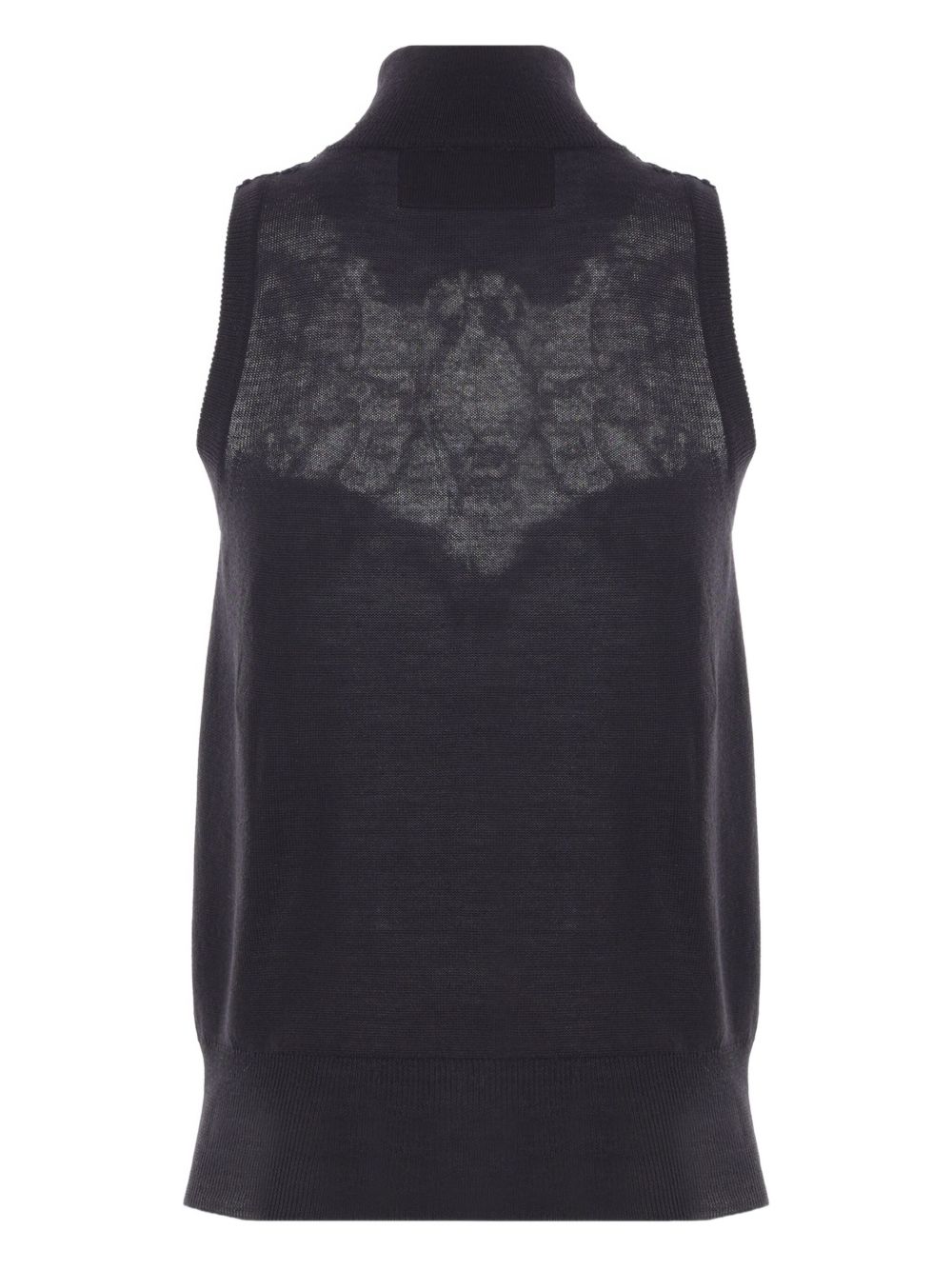 Ermanno Scervino Lace-insert turtleneck top Ermanno Scervino