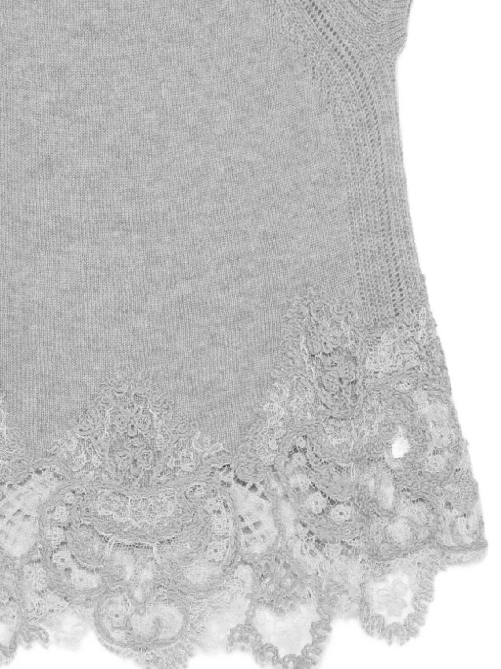 Ermanno Scervino Lace-trimmed knit top Ermanno Scervino