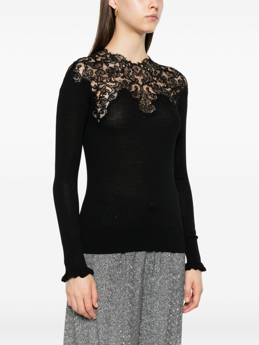 Ermanno Scervino T-shirt with lace trim Ermanno Scervino