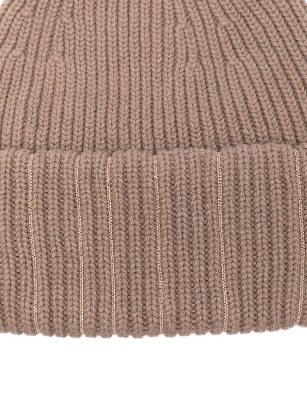 Fabiana Filippi Ribbed metallic-thread beanie hat Fabiana Filippi