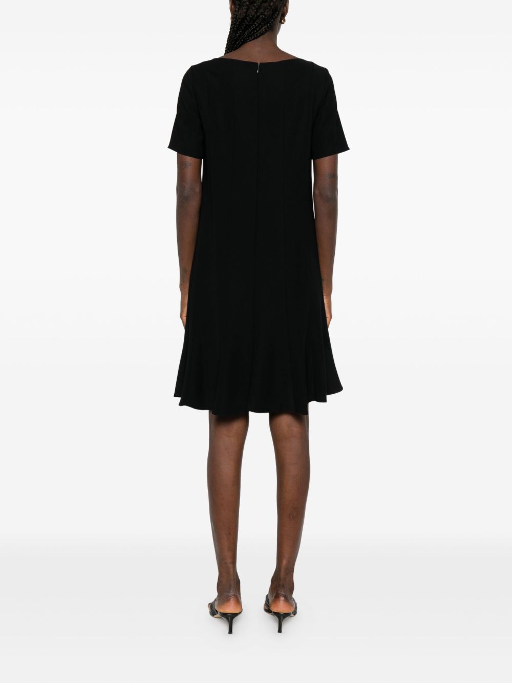 Emporio Armani Pleated dress in techno cady Emporio Armani