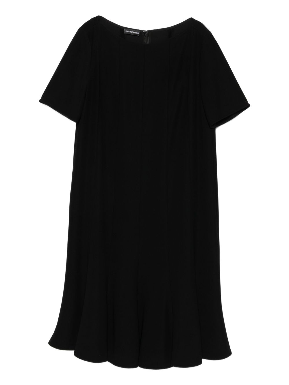 Emporio Armani Pleated dress in techno cady Emporio Armani
