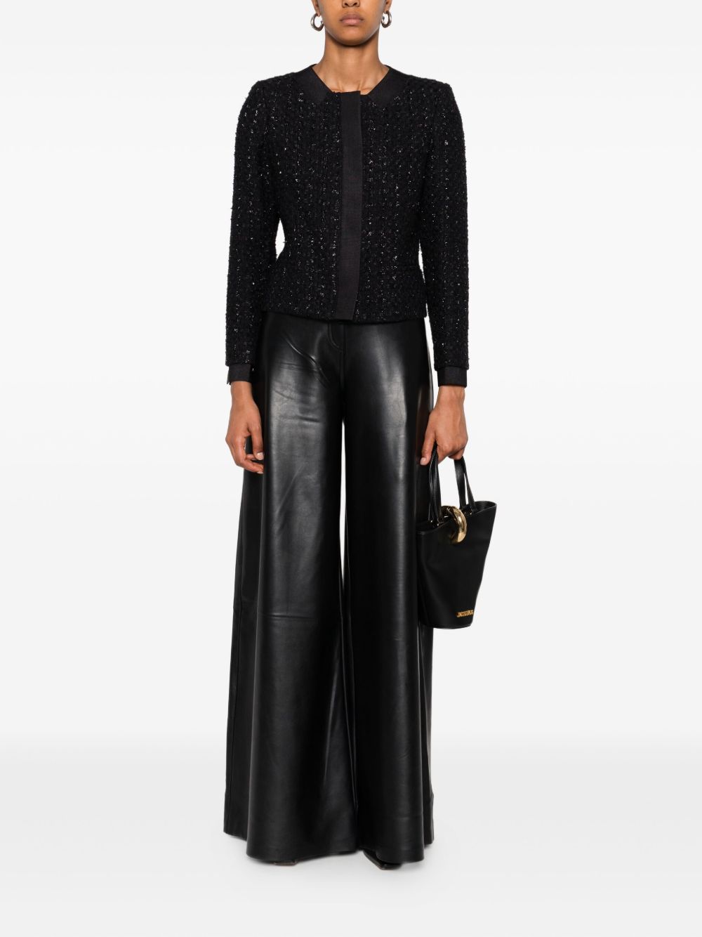 Emporio Armani Button-detail tweed jacket Emporio Armani