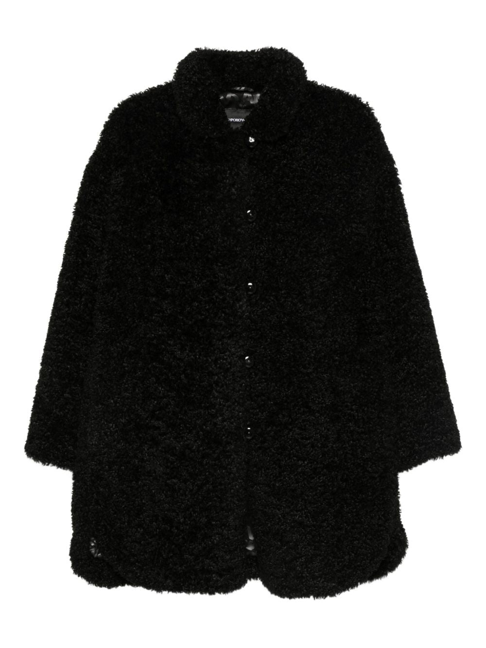 Emporio Armani Oversized coat in bouclé faux fur Emporio Armani