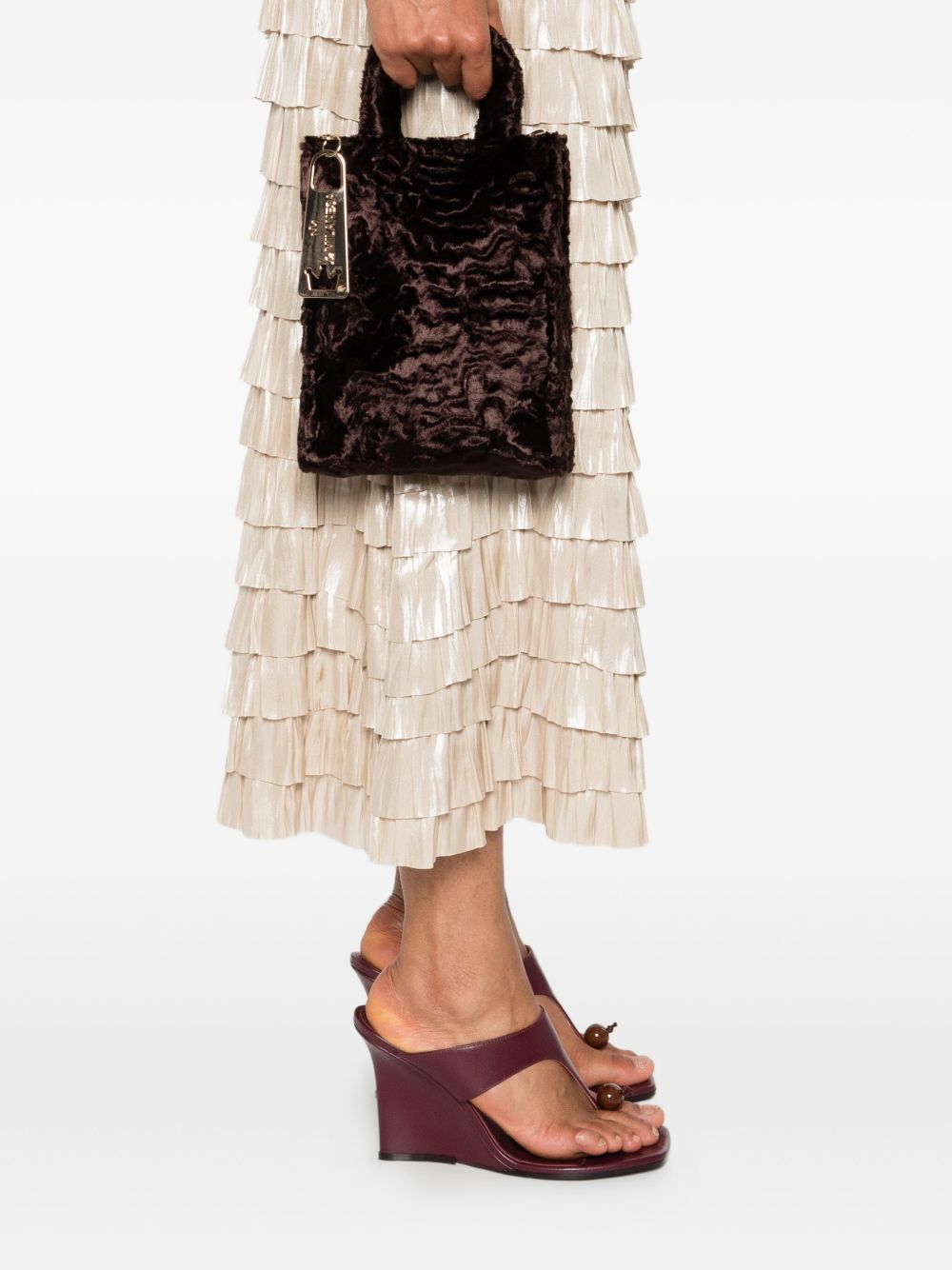 La Milanesa Faux-fur double-handle tote bag La Milanesa