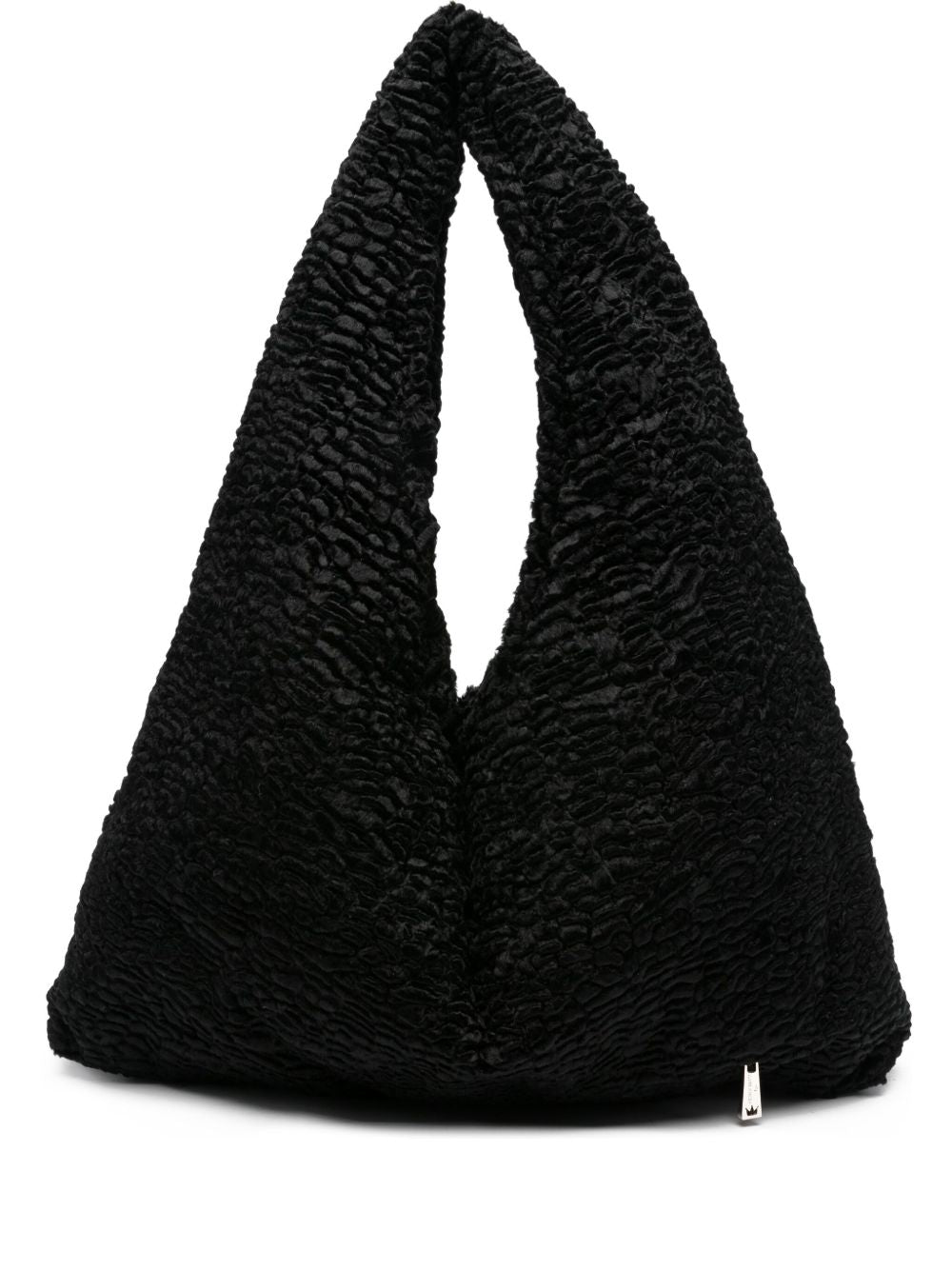 La Milanesa Textured triangular shoulder bag La Milanesa