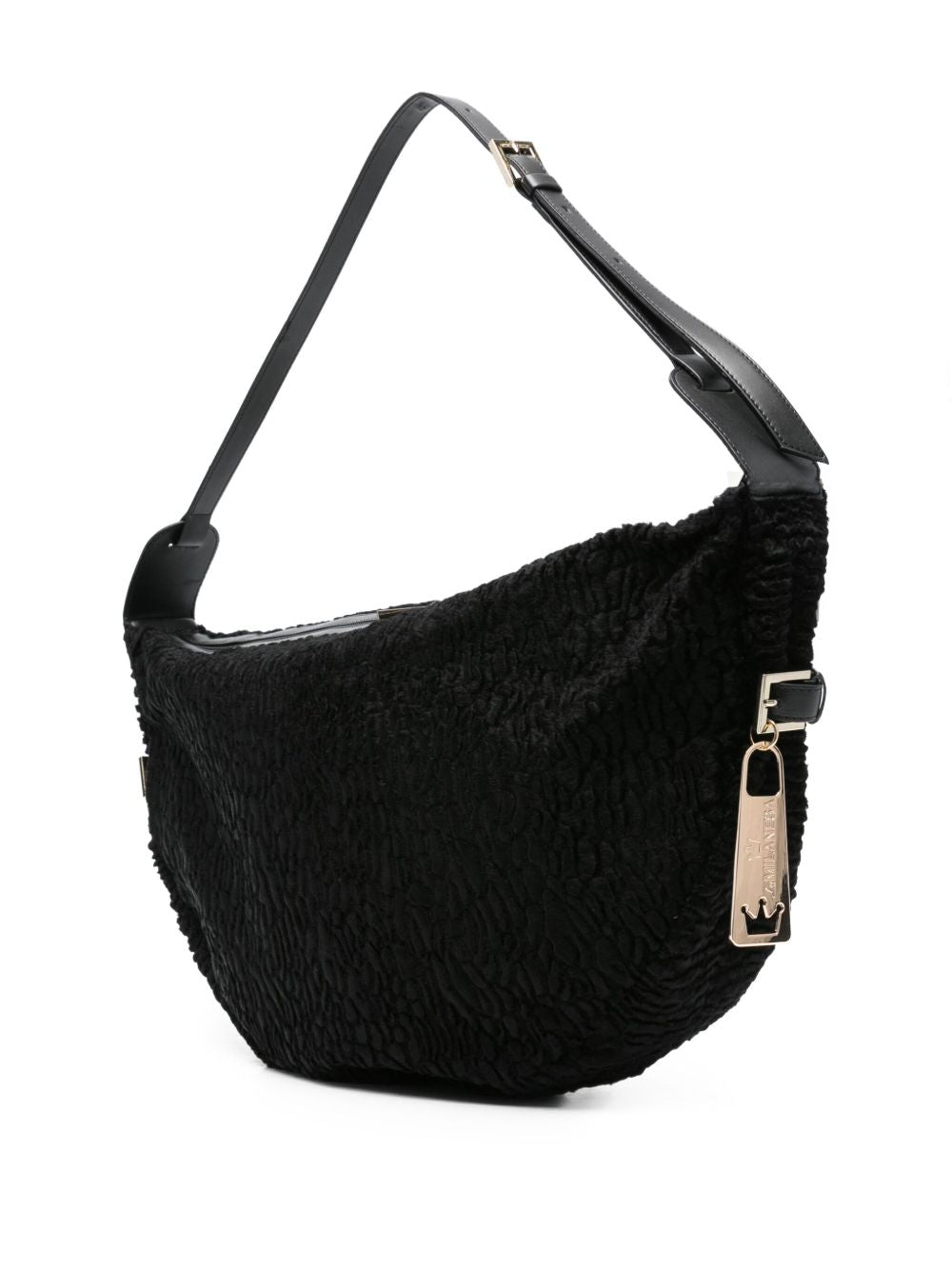 La Milanesa Textured buckle shoulder bag La Milanesa