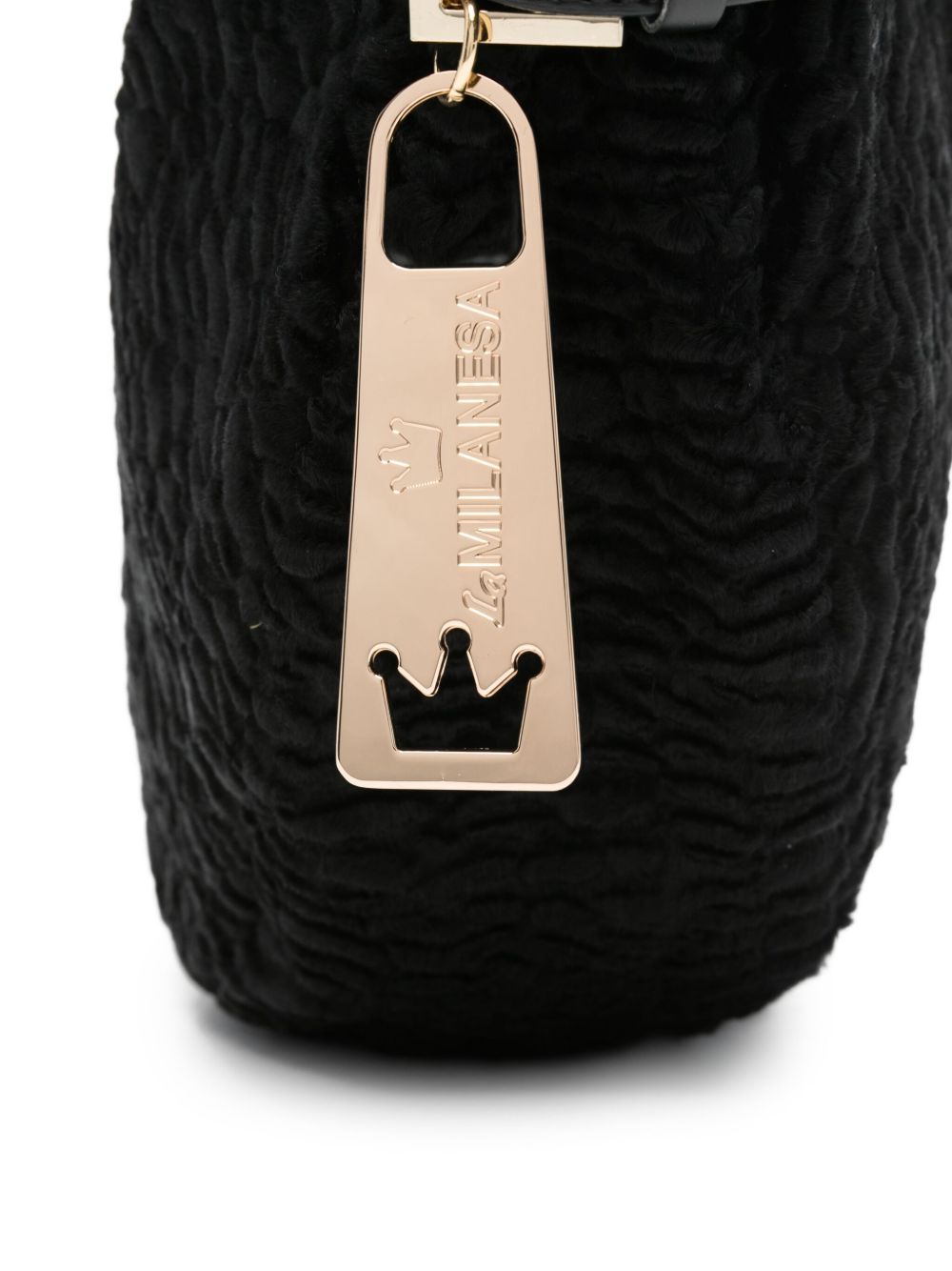 La Milanesa Textured buckle shoulder bag La Milanesa