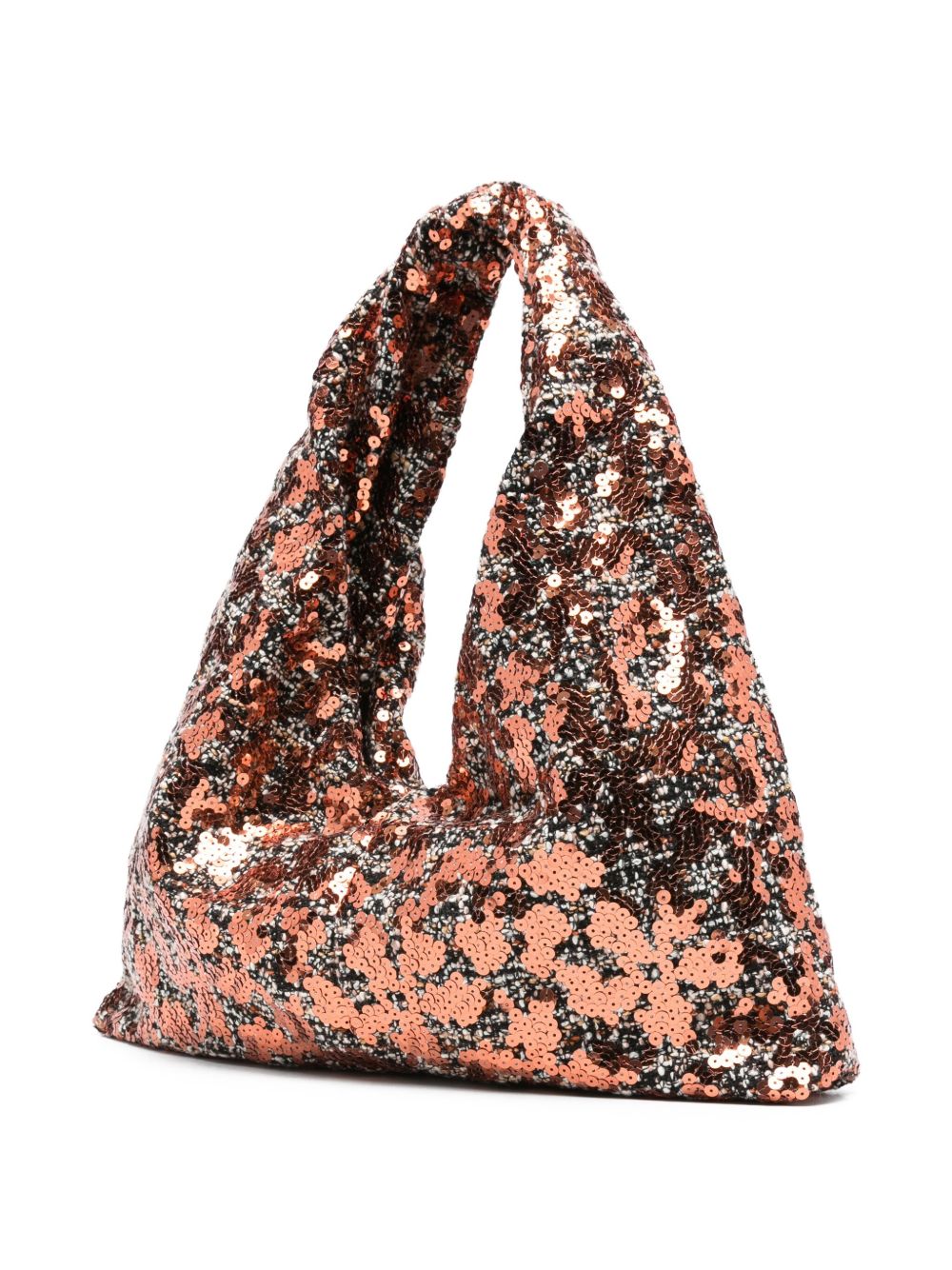 La Milanesa Sequin-embellished triangle shoulder bag La Milanesa
