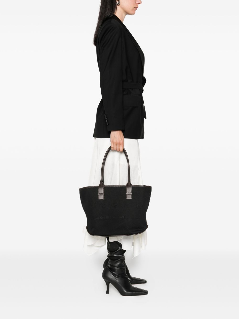 Hogan Pre Script Shopping leather-trimmed tote bag Hogan Pre