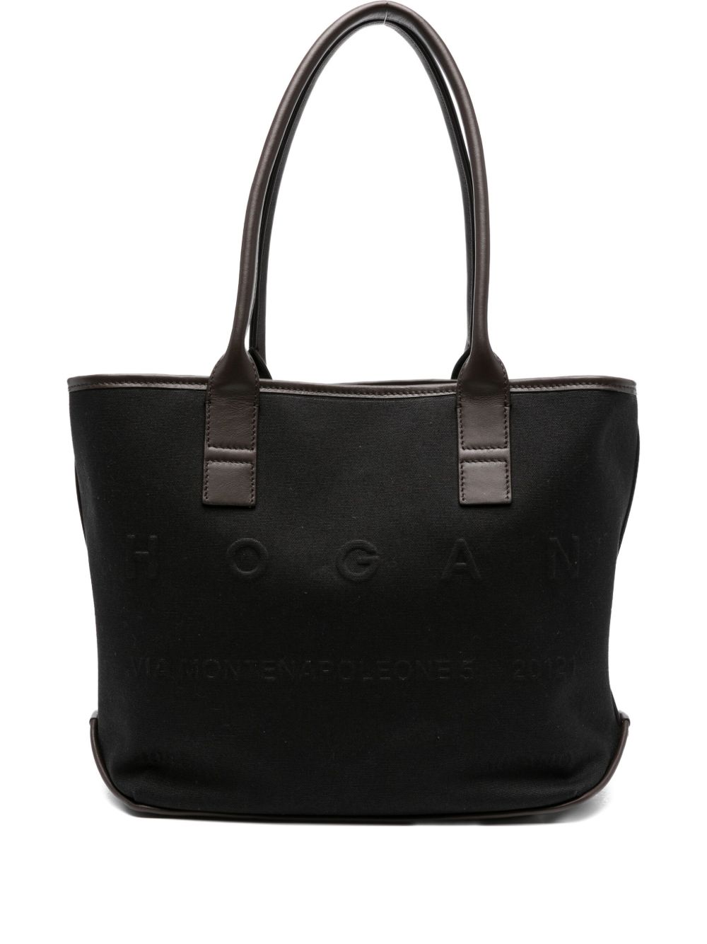 Hogan Pre Script Shopping leather-trimmed tote bag Hogan Pre