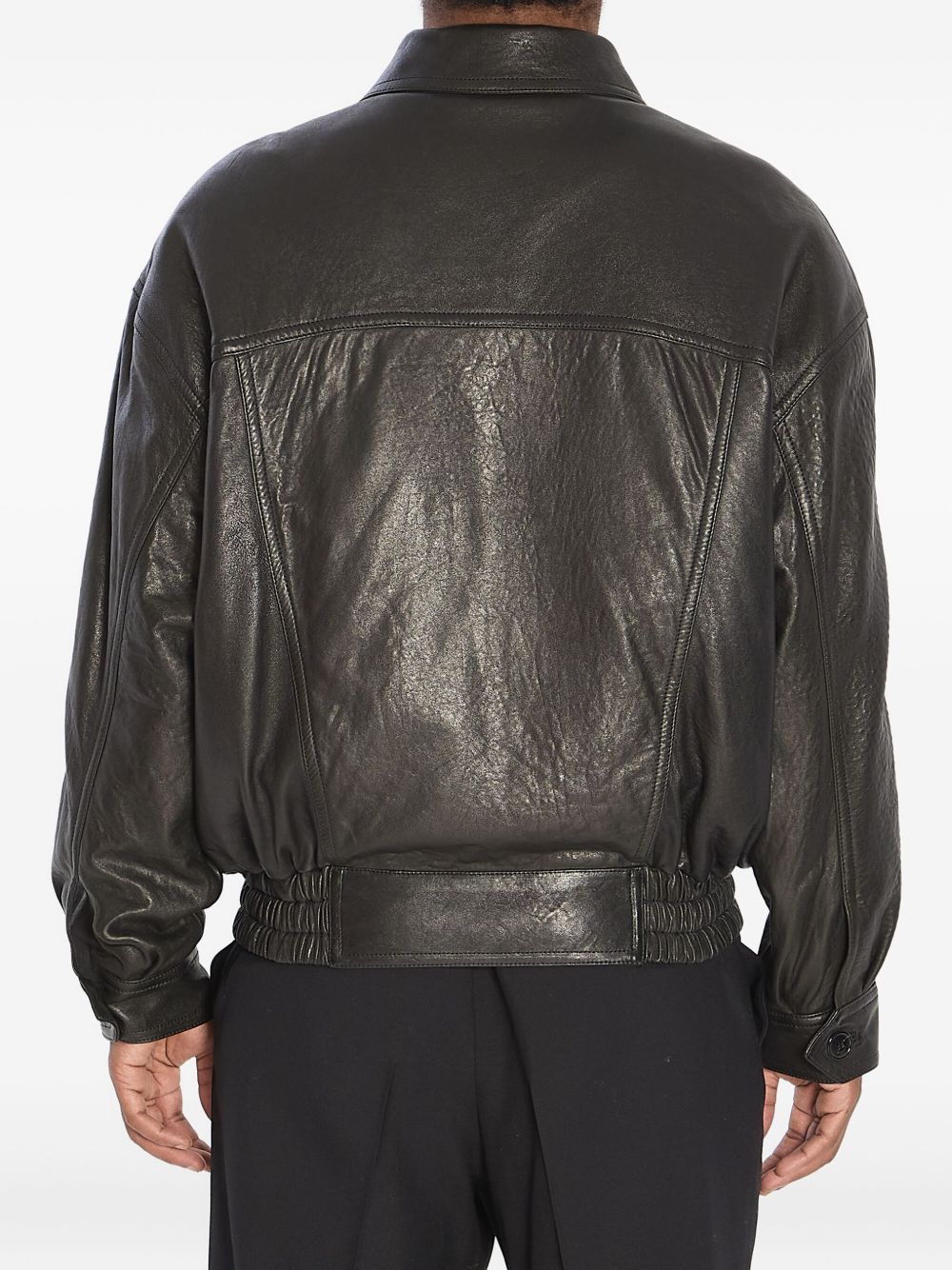 Saint Laurent Leather flap-pocket jacket Saint Laurent