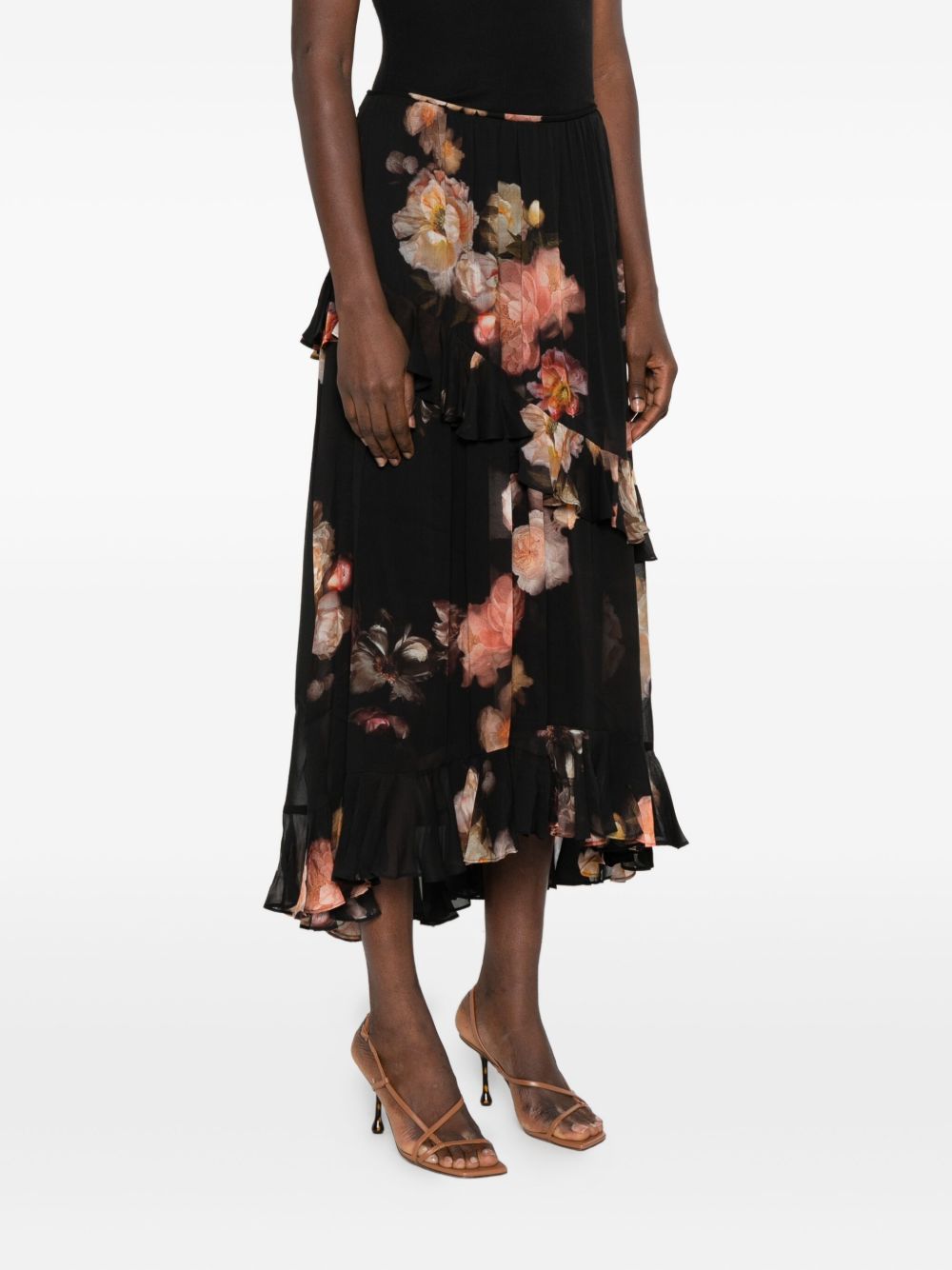 Zimmermann Floral-print ruffled skirt Zimmermann