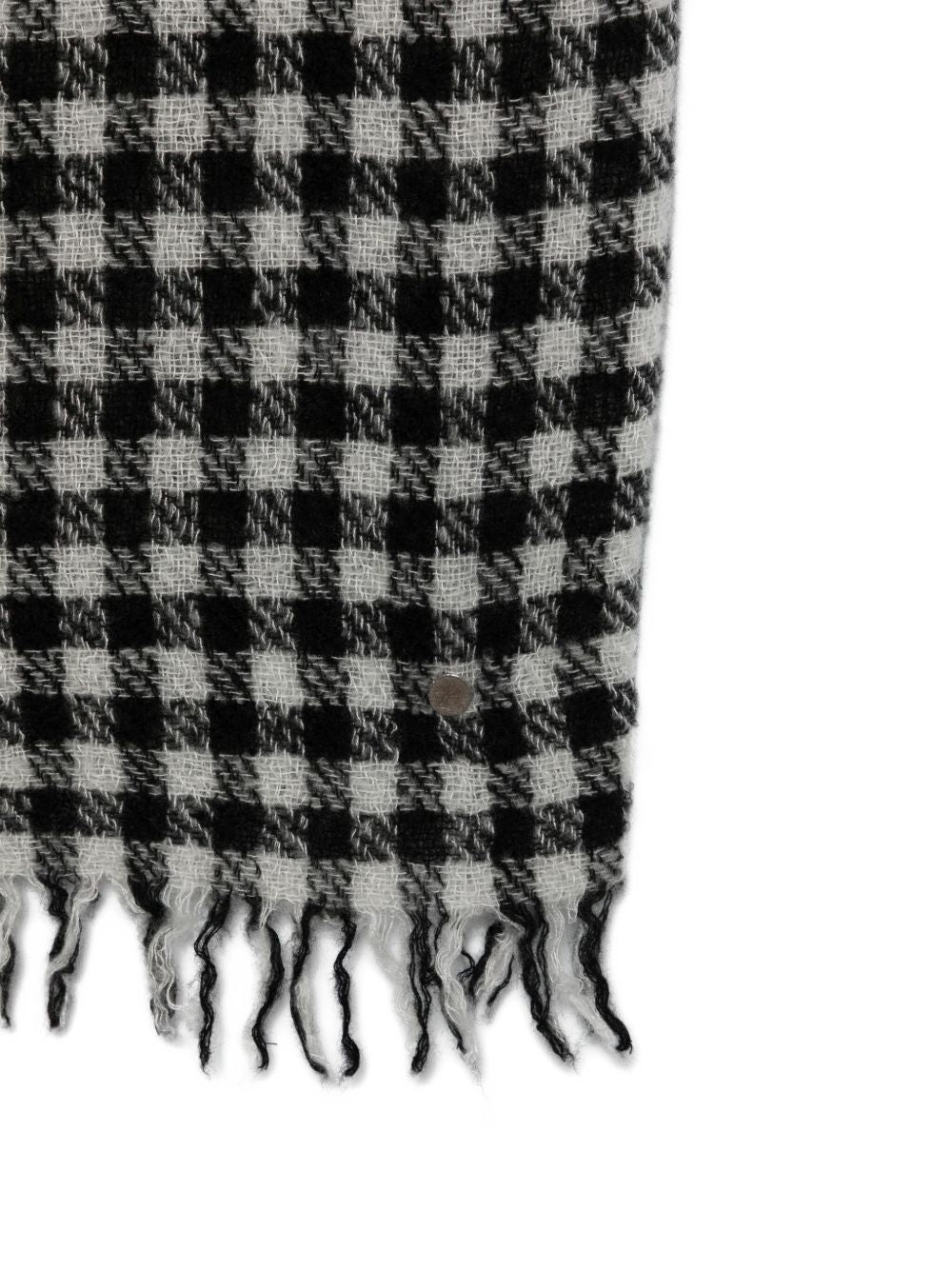 Faliero Sarti Gingham frayed-edge scarf Faliero Sarti