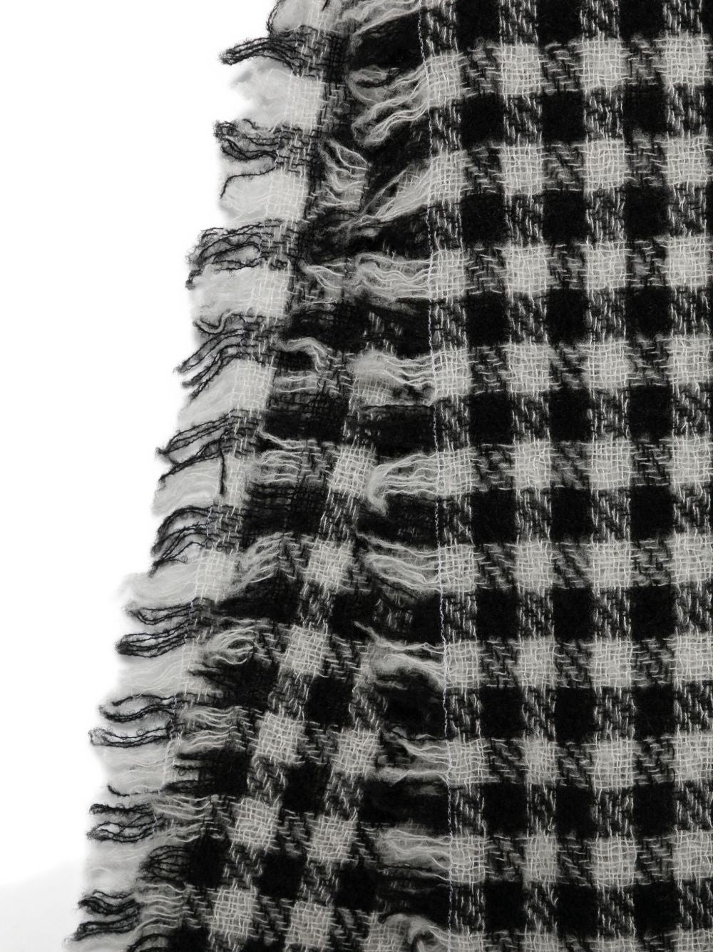 Faliero Sarti Gingham frayed-edge scarf Faliero Sarti