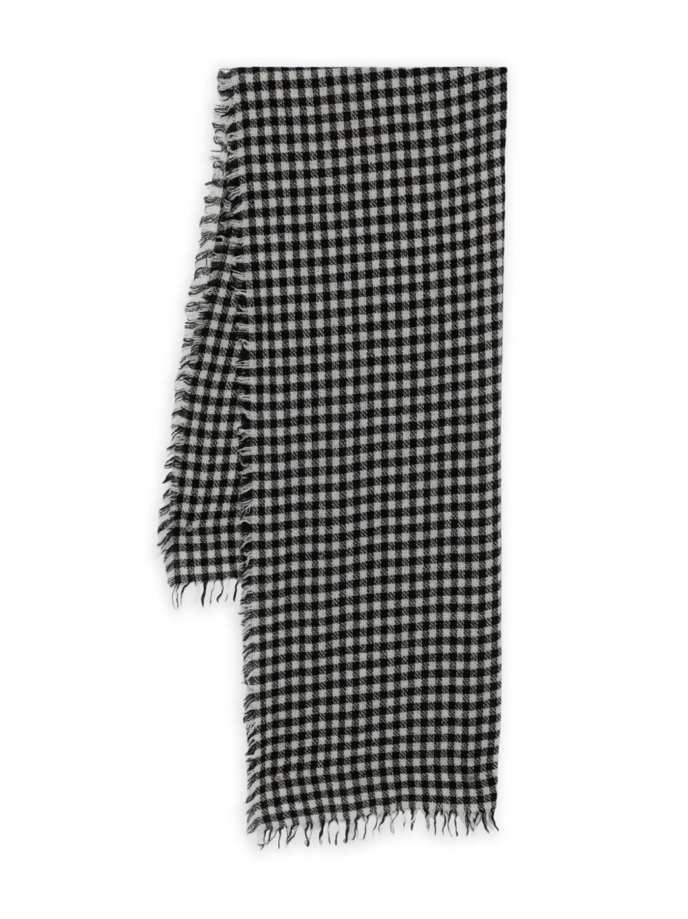 Faliero Sarti Gingham frayed-edge scarf Faliero Sarti
