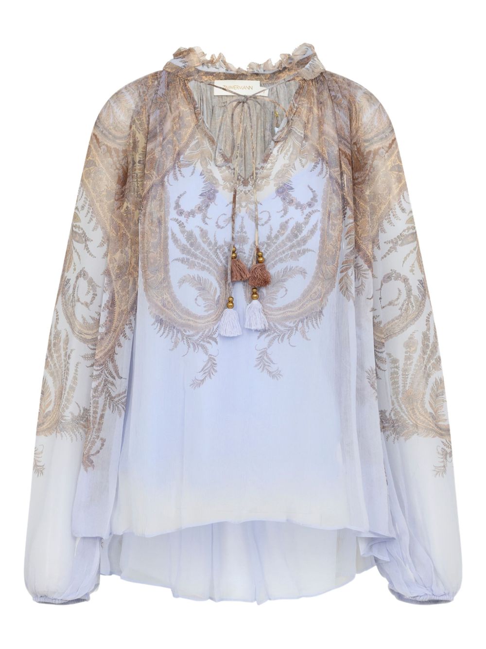 Zimmermann Paisley-print ruffled blouse Zimmermann