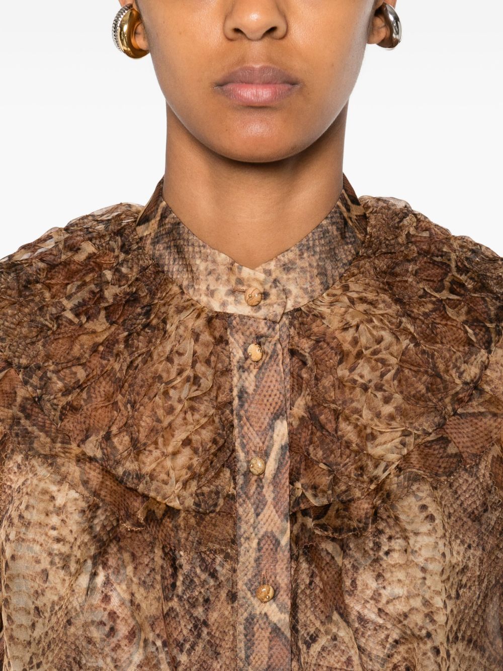Zimmermann Ruffle-trimmed silk shirt Zimmermann