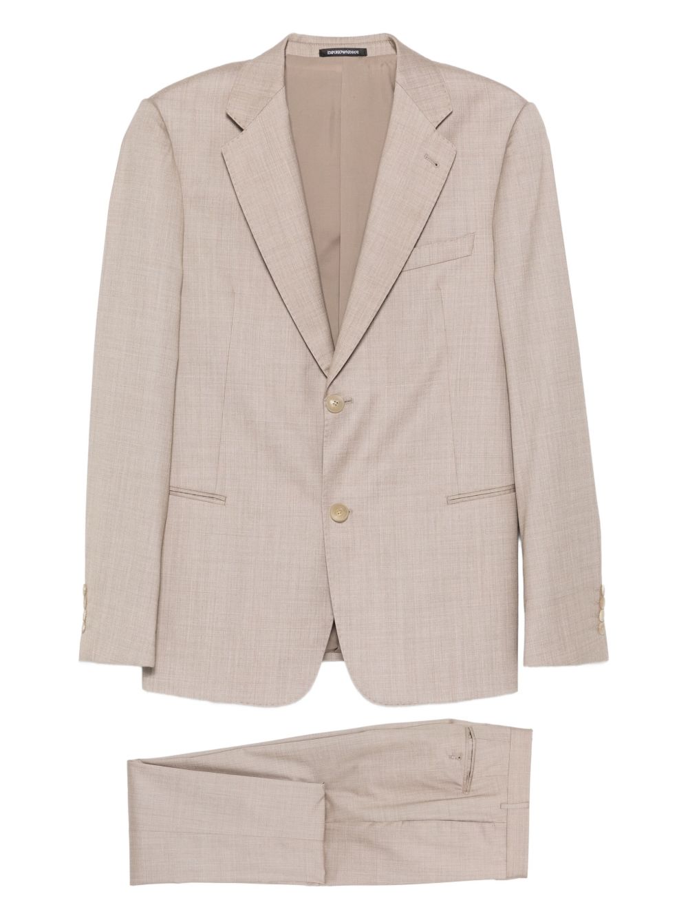 Emporio Armani Single-breasted suit with micro jacquard made of a wool and silk blend Emporio Armani