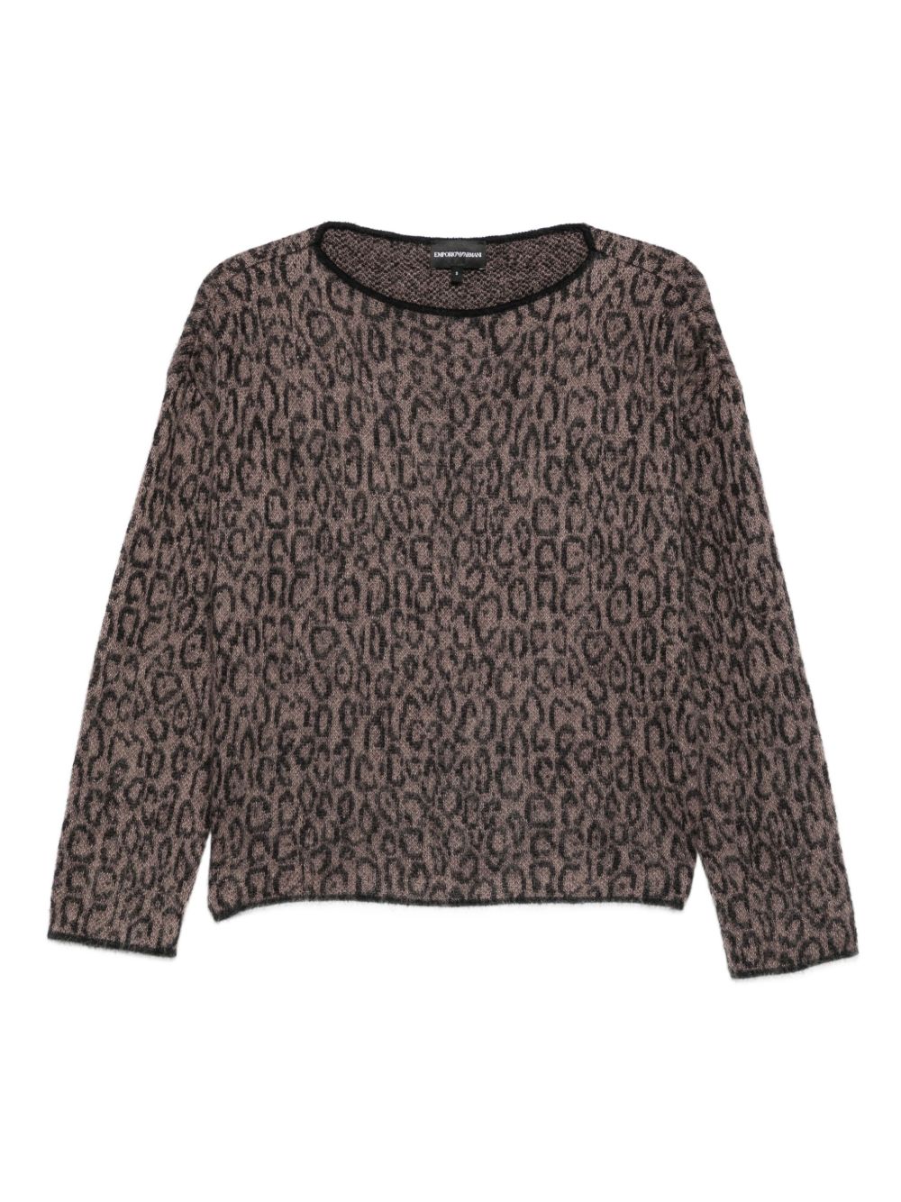Emporio Armani Leopard-print crew-neck sweater Emporio Armani