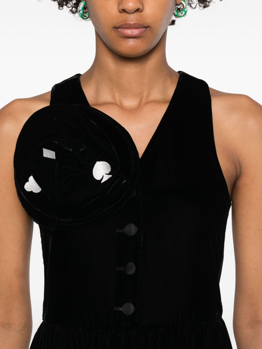 Emporio Armani Button-fastening V-neck jumpsuit Emporio Armani