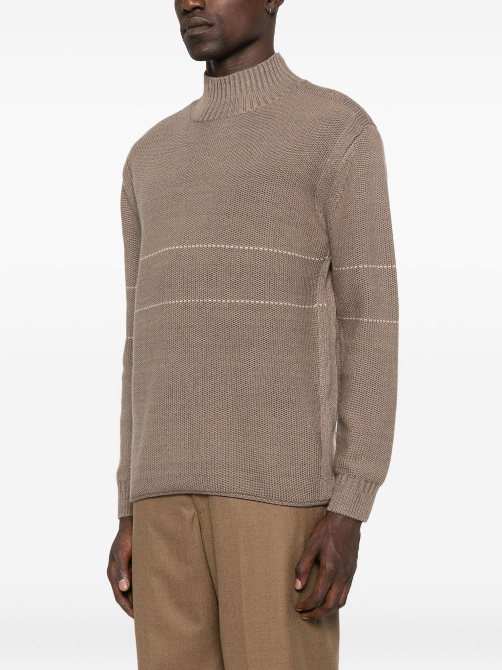 Emporio Armani High-neck striped sweater Emporio Armani