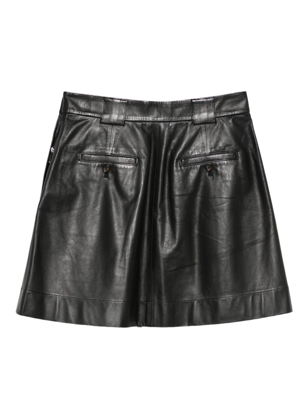 Emporio Armani Pleated leather mini skirt Emporio Armani