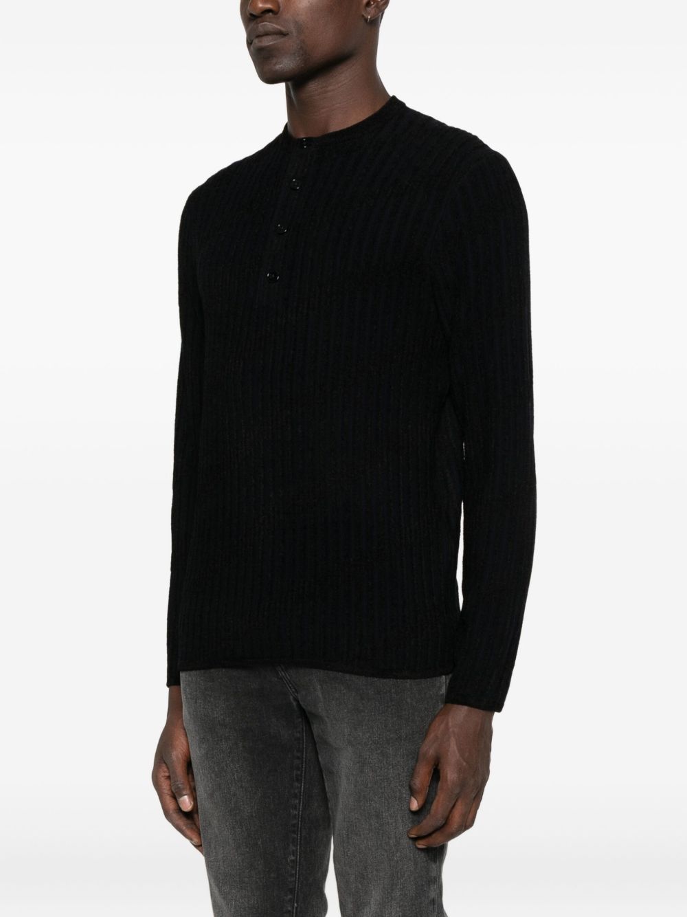 Emporio Armani Henley ribbed sweater Emporio Armani