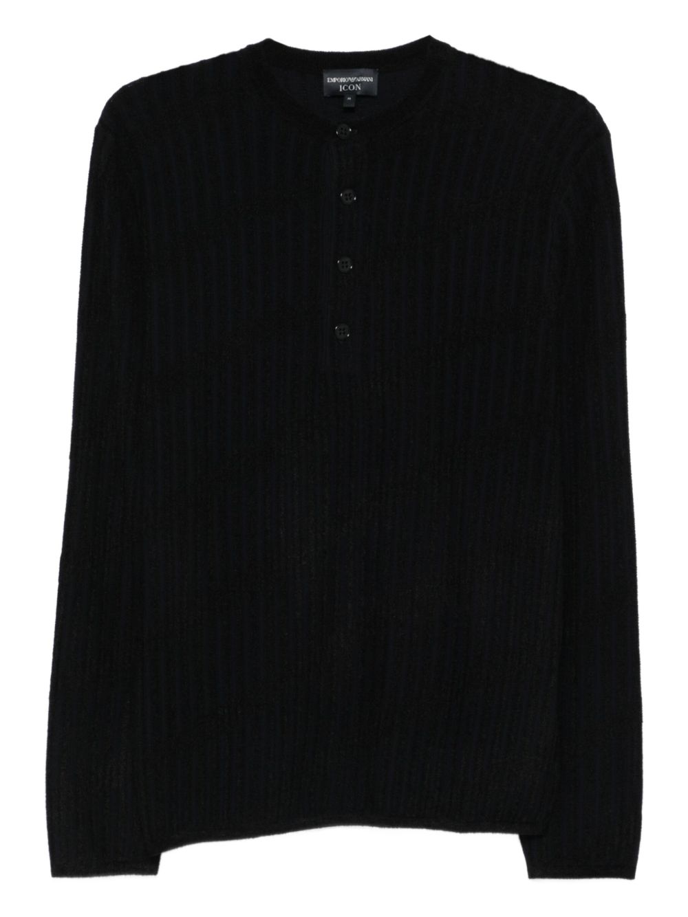 Emporio Armani Henley ribbed sweater Emporio Armani