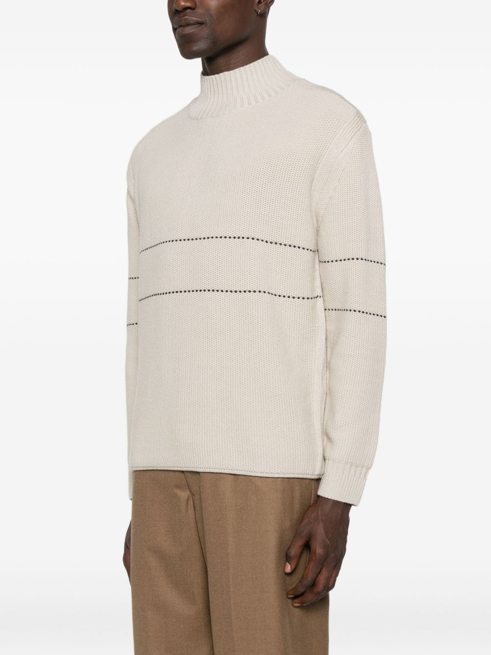 Emporio Armani High-neck striped sweater Emporio Armani
