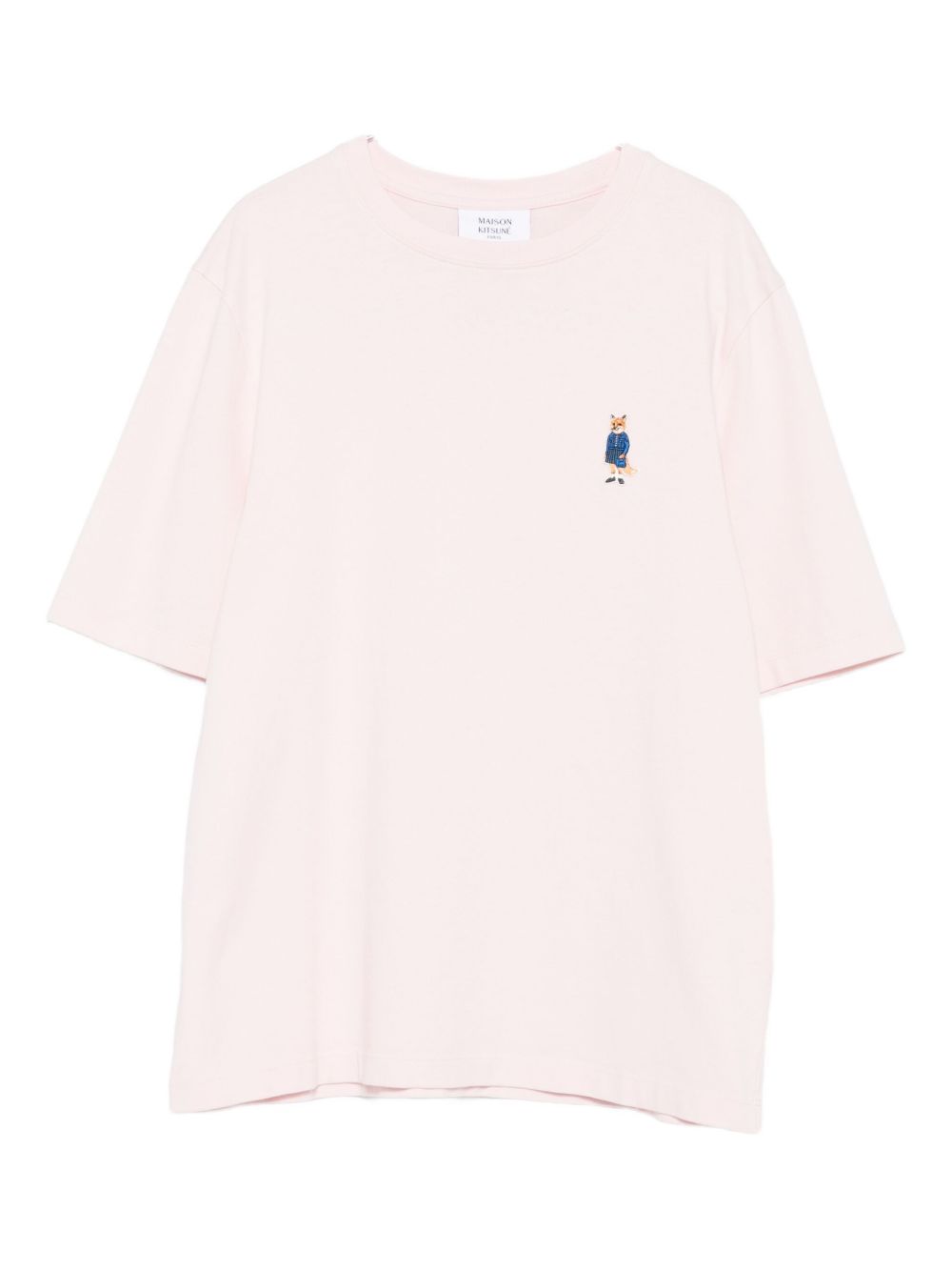 Maison Kitsuné Fox-embroidered cotton T-shirt Maison Kitsuné