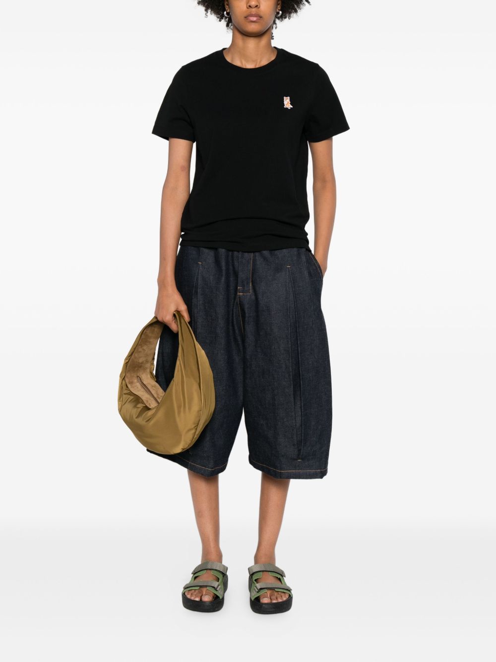 Maison Kitsuné Cotton T-shirt with fox embroidery Maison Kitsuné