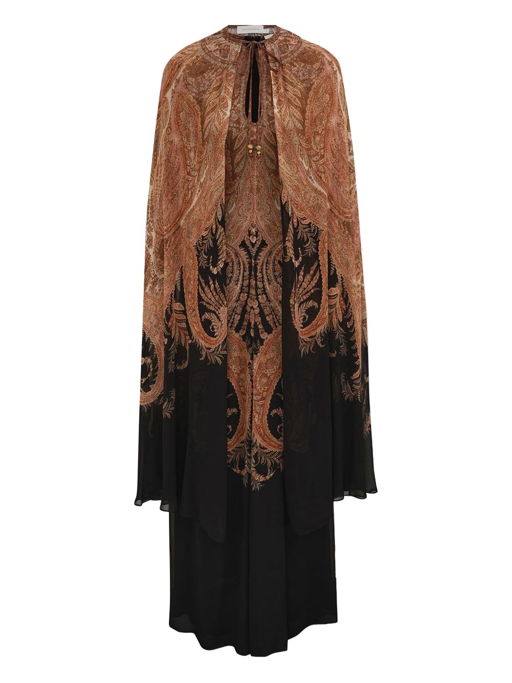 Zimmermann Hypnotic Caped Maxi Dress Zimmermann