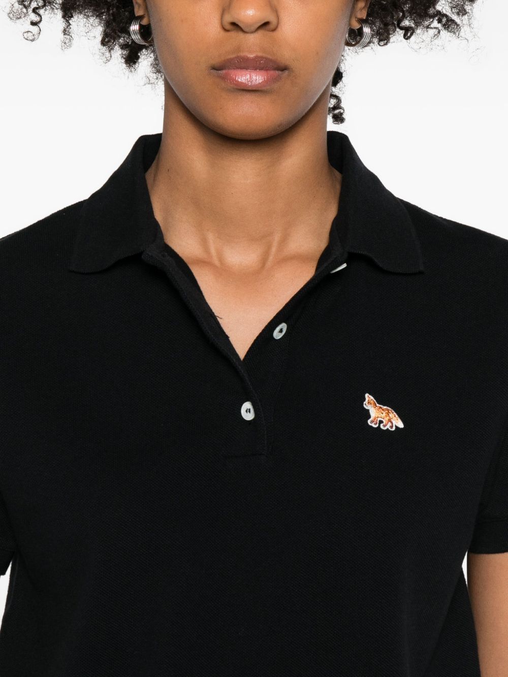 Maison Kitsuné Fox-embroidered polo shirt Maison Kitsuné