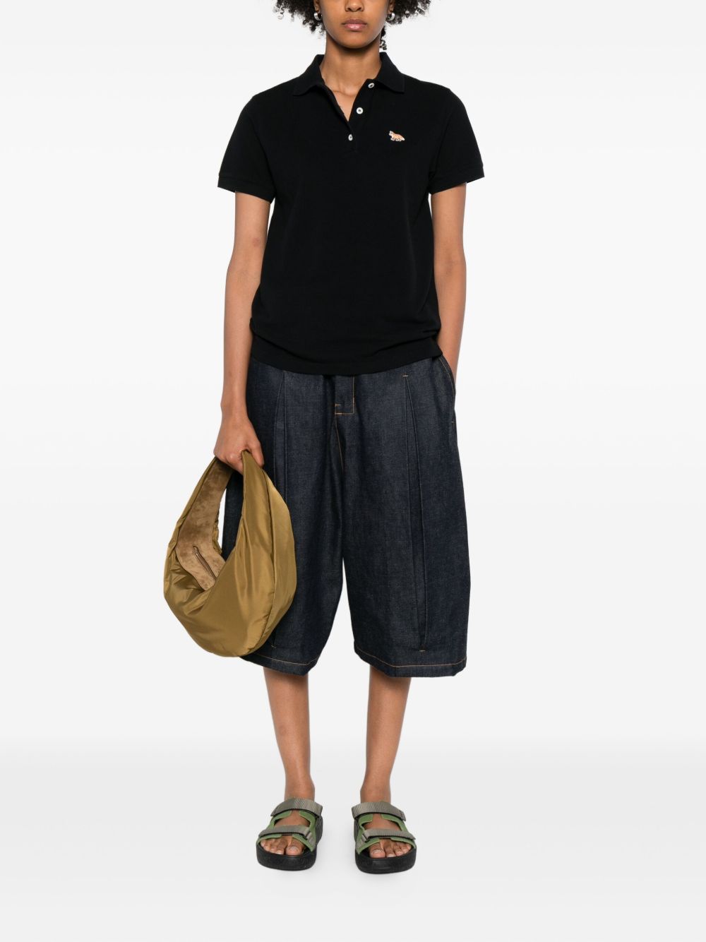 Maison Kitsuné Fox-embroidered polo shirt Maison Kitsuné